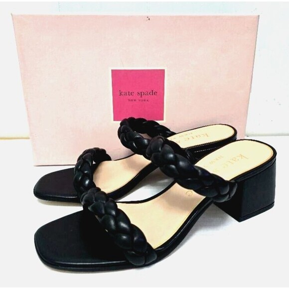 kate spade Shoes - Kate Spade Womens Juniper Double Braided Strap Leather Sandal Black Size…